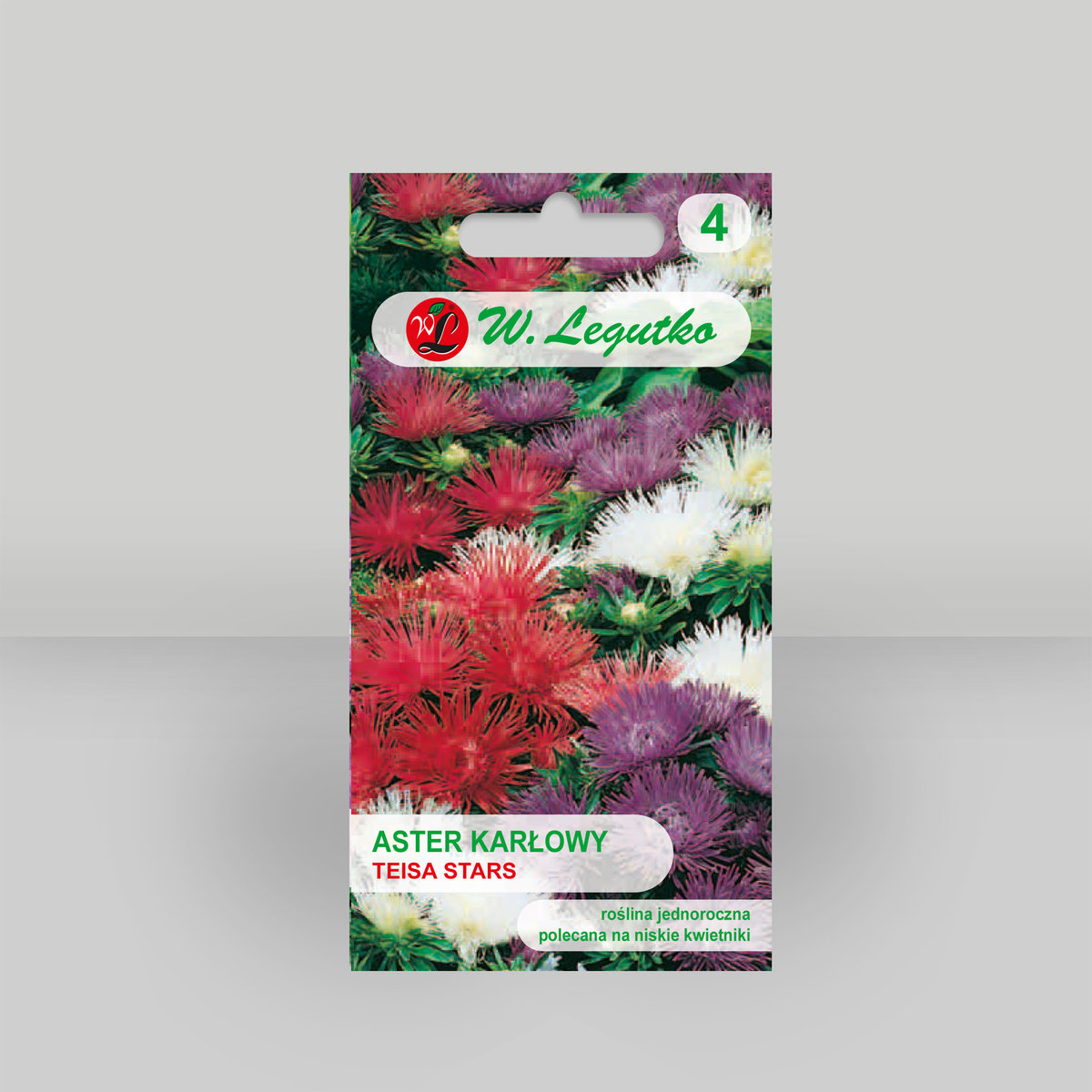 Aster chiński karłowy igiełkowy Teisa Stars Mieszanka 0,5g - Nasiona - W. Legutko