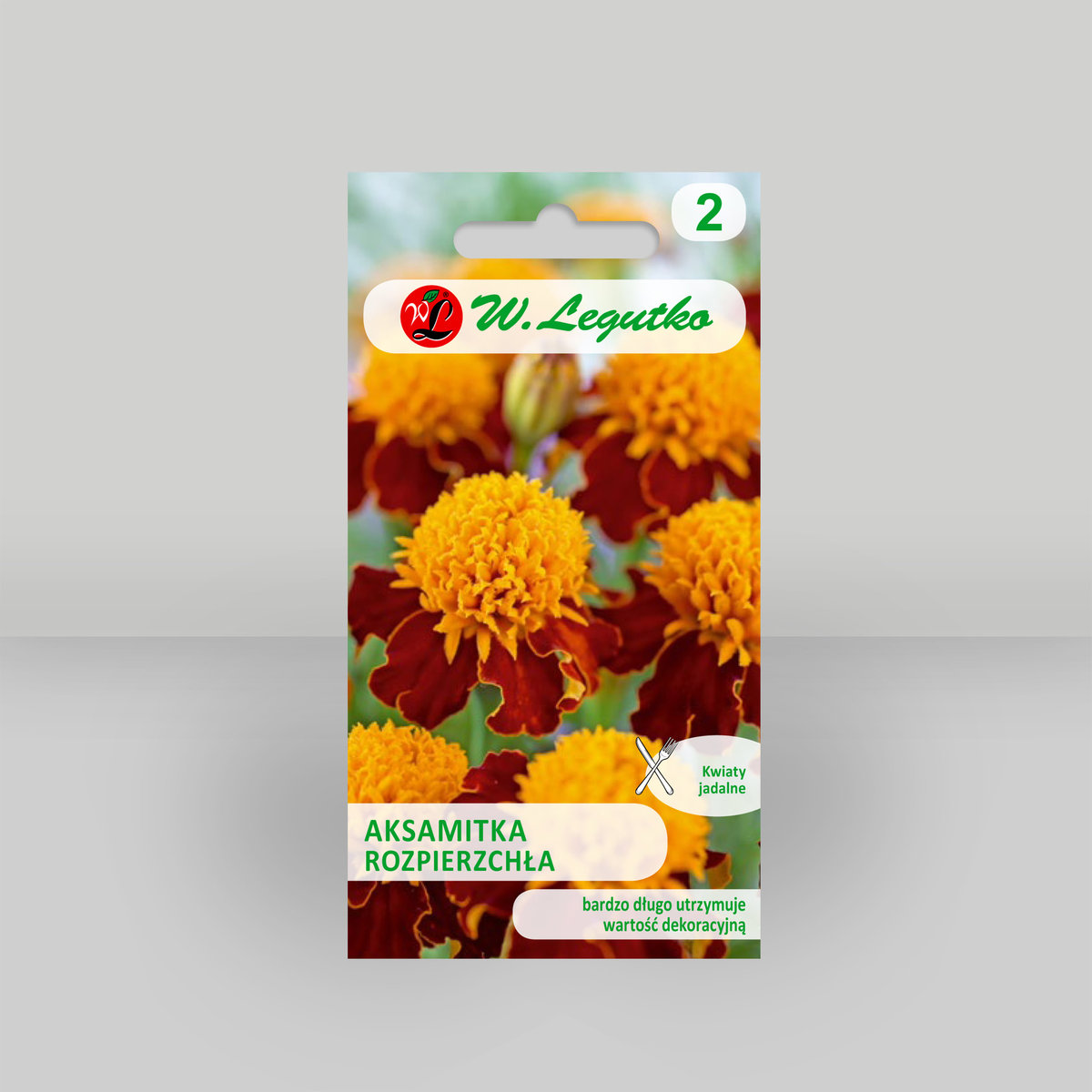 Aksamitka rozpierzchła Orange Flame Pomarańczowa 1g - Nasiona - W. Legutko