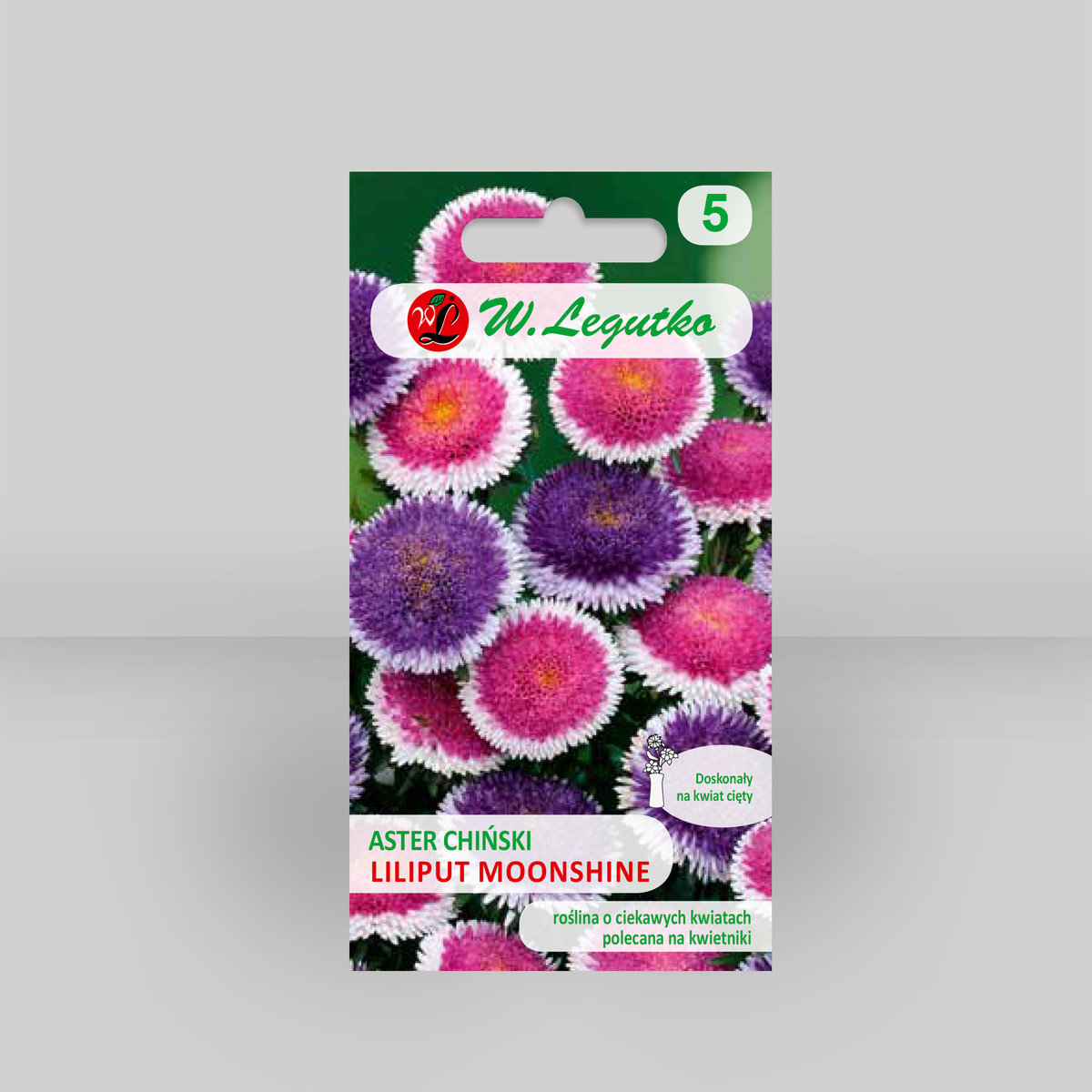 Aster chiński Liliput Moonshine Mieszanka 0,3g - Nasiona - W. Legutko