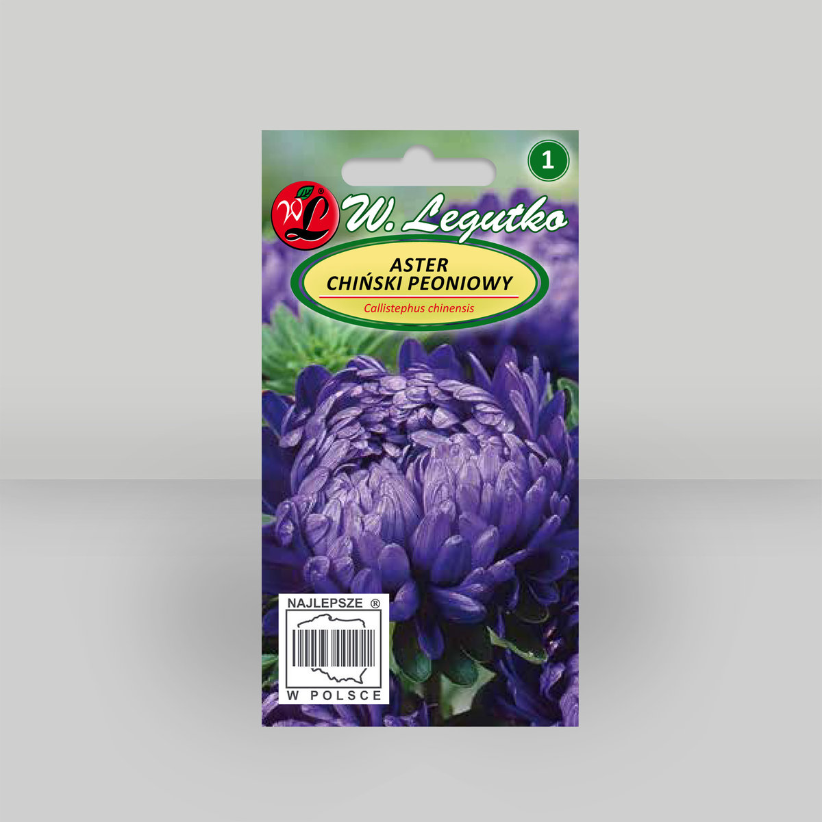 Aster chiński peoniowy Fioletowy 1g - Nasiona - W. Legutko