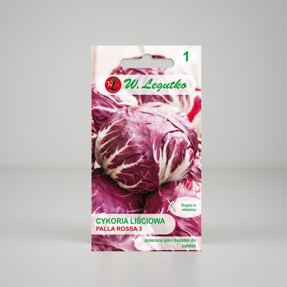 Cykoria sałatowa głowiasta Palla rossa 3 Czerwona 0,5g - Nasiona - W. Legutko