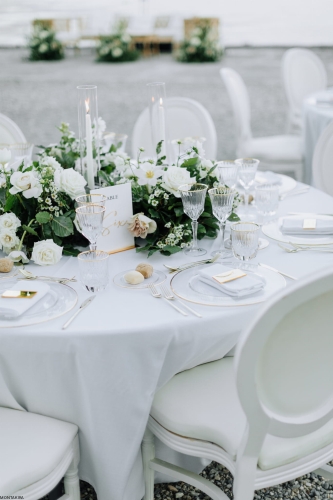 Obrus okrągły biały bawełniany