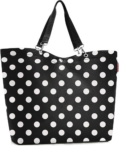 Torba Shopper w białe grochy XL