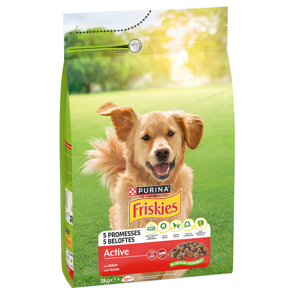 Purina Friskies Adult Active, wołowina - 3 kg