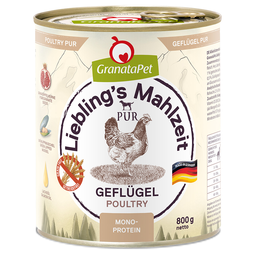 GranataPet Liebling's Mahlzeit, 6 x 800 g - Drób