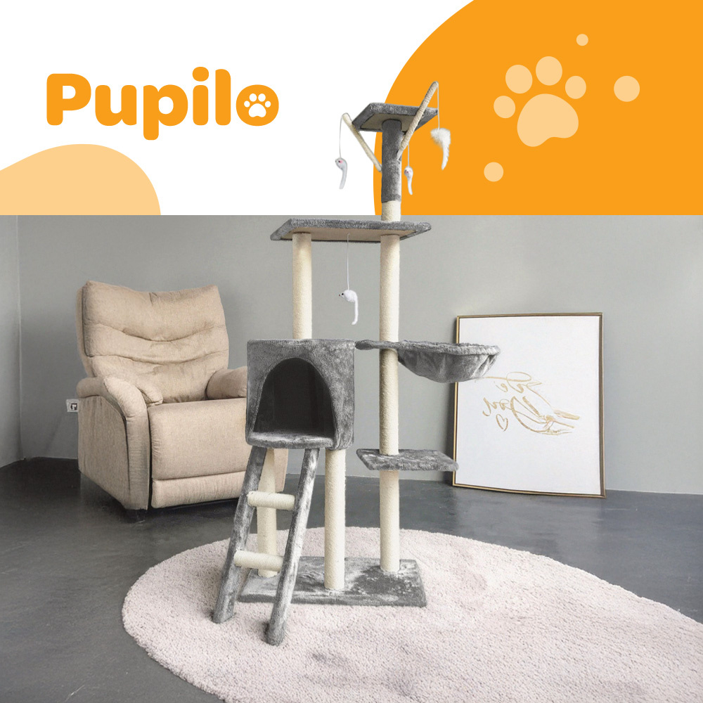 Pupilo Drapak Legowisko Hamak Domek Drabinka Dla Kota Zabawki Myszki 5 Poziomów PET301