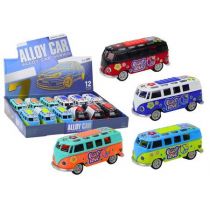 Camper Bus 1:32 metalowy światła dźwięk napęd MIX Leantoys