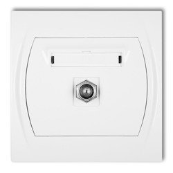 Gniazdo antenowe pojedyncze typu F (SAT), niklowane,  LGF-1, Karlik