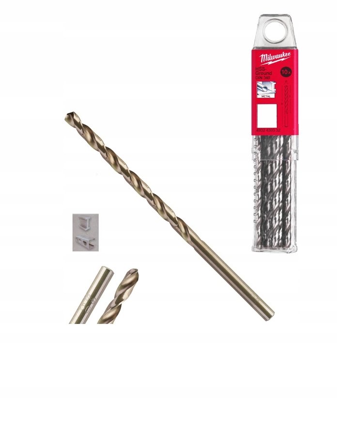 Długie wiertło do metalu 4,0 78 119mm 10szt MILWAUKEE