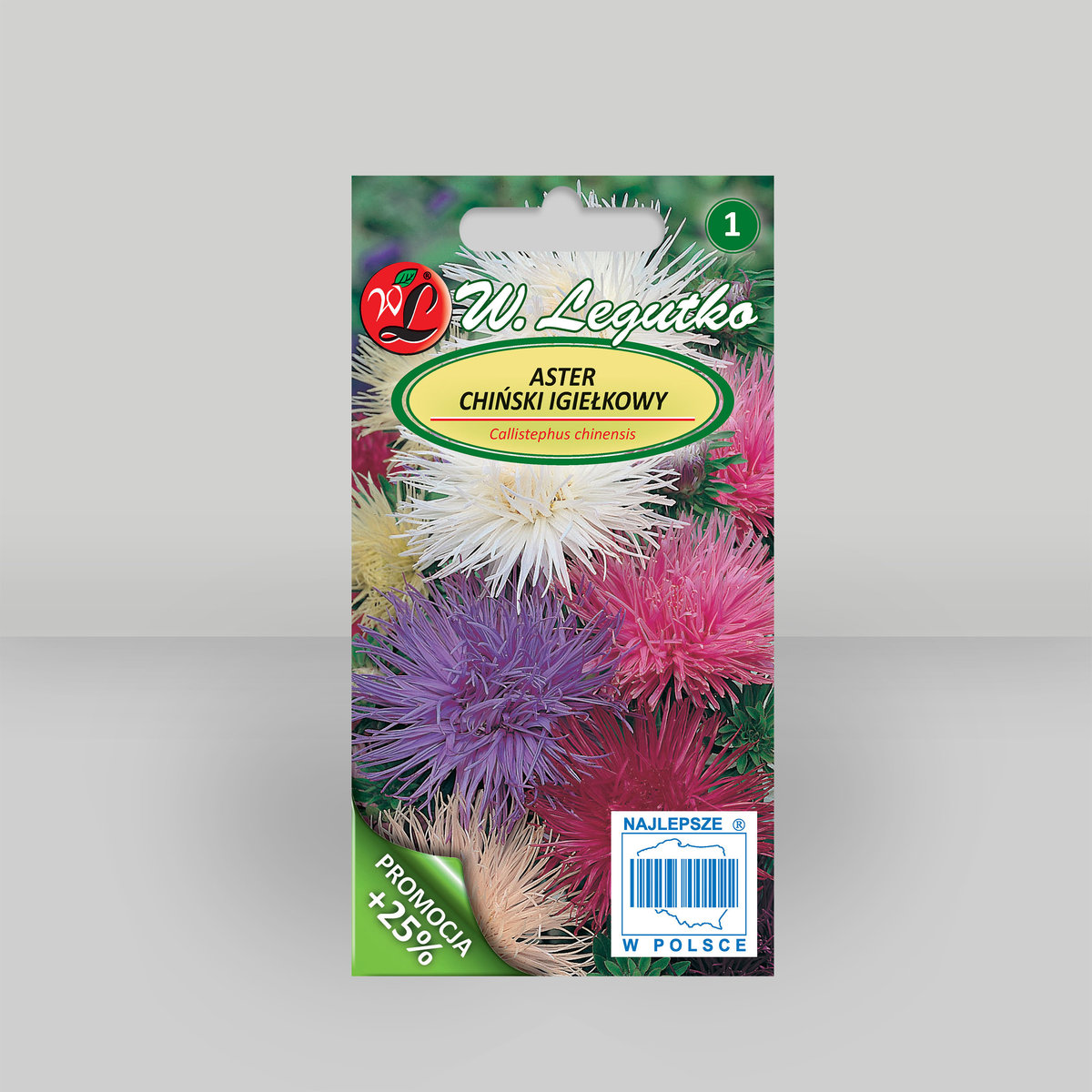 Aster chiński igiełkowy Mieszanka 1,25g - Nasiona - W. Legutko