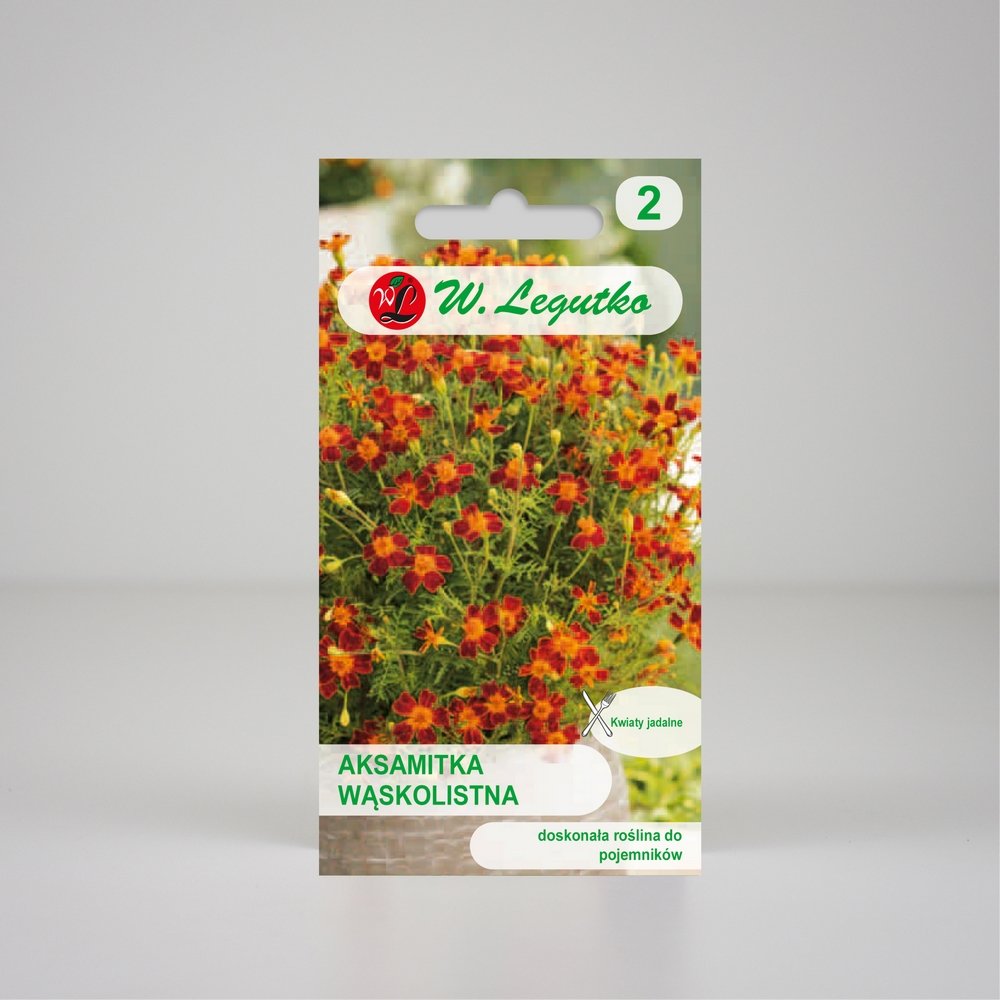 Aksamitka wąskolistna Red Gem Czerwona 0,3g - Nasiona - W. Legutko