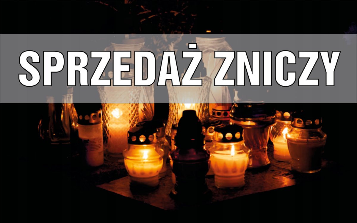Tablica reklamowa SPRZEDAŻ ZNICZY, ZNICZE, ZNICZ, tablica PCV3, 30x50cm,