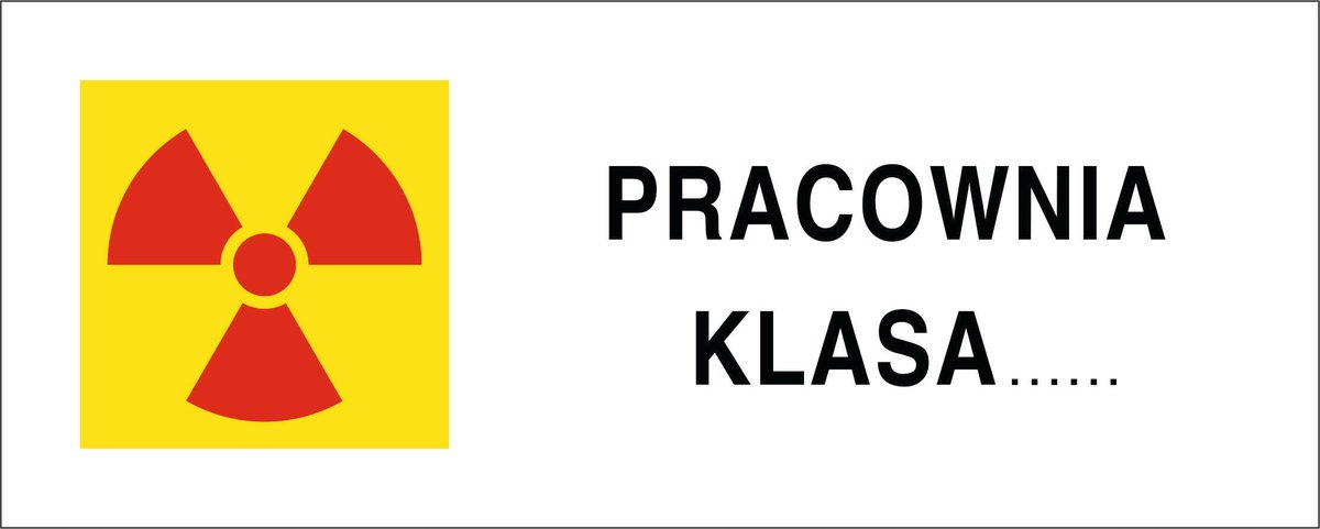 Znak Pracownia Klasy do samodzielnego uzupełnienia - format 10x25cm PCV 1mm