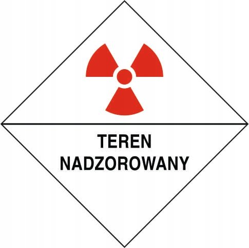 Znak Teren nadzorowany 23x23cm PCV 1mm