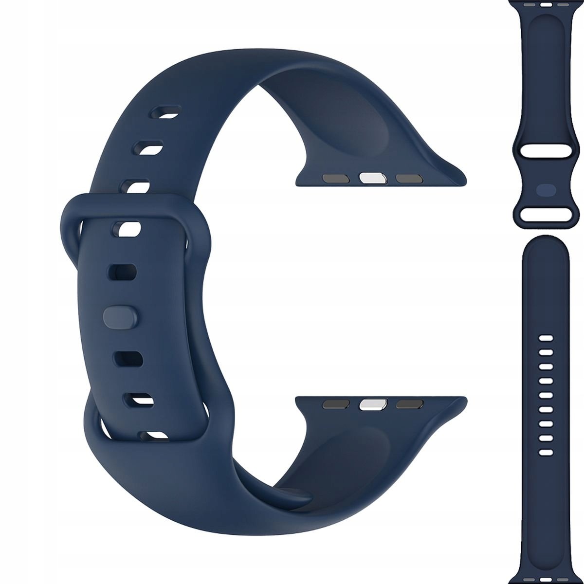 Pasek Bizon Strap Watch Silicone do Apple Watch 42/44/45/49 mm, granatowy