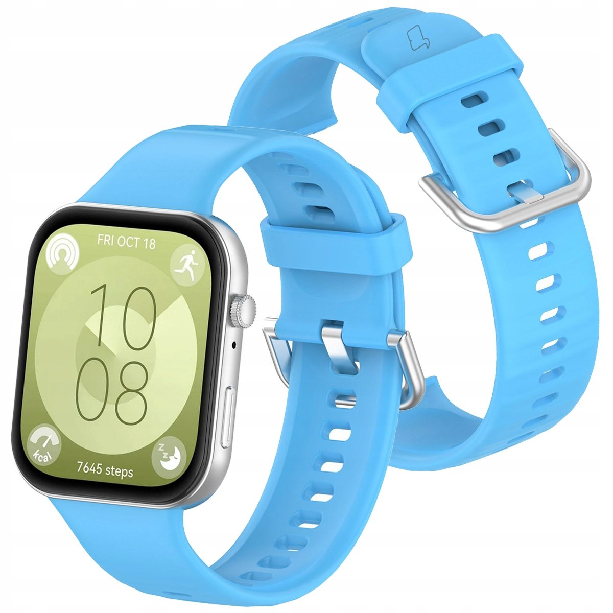 Pasek Bizon Strap Watch Silicone Pro do Huawei Watch Fit 3, błękitny