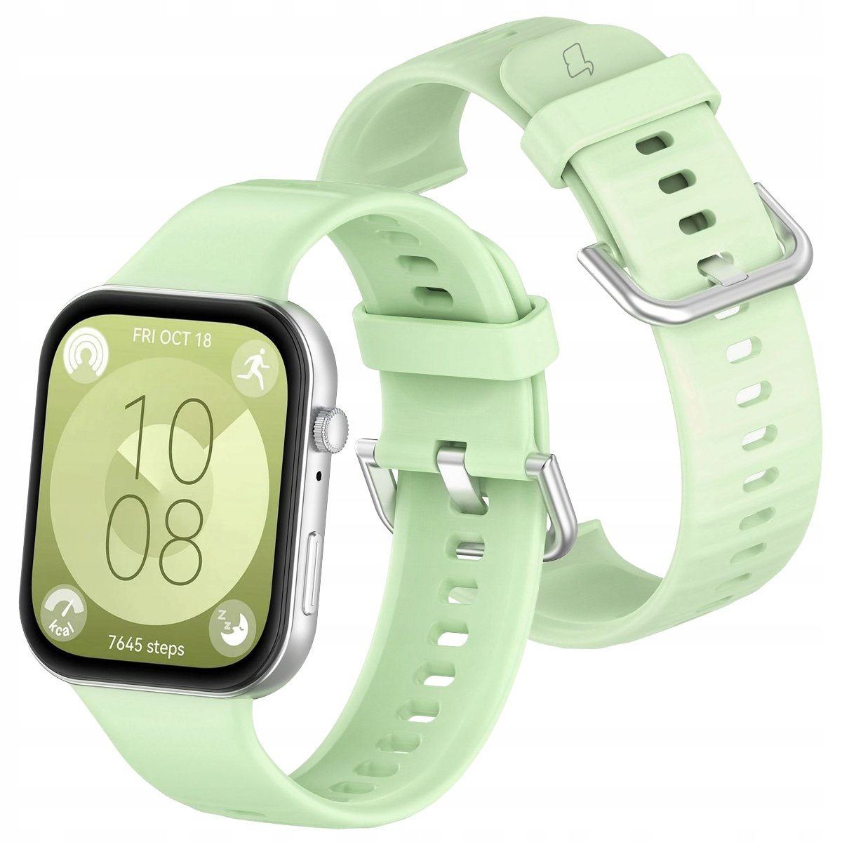 Pasek Bizon Strap Watch Silicone Pro do Huawei Watch Fit 3, jasnozielony