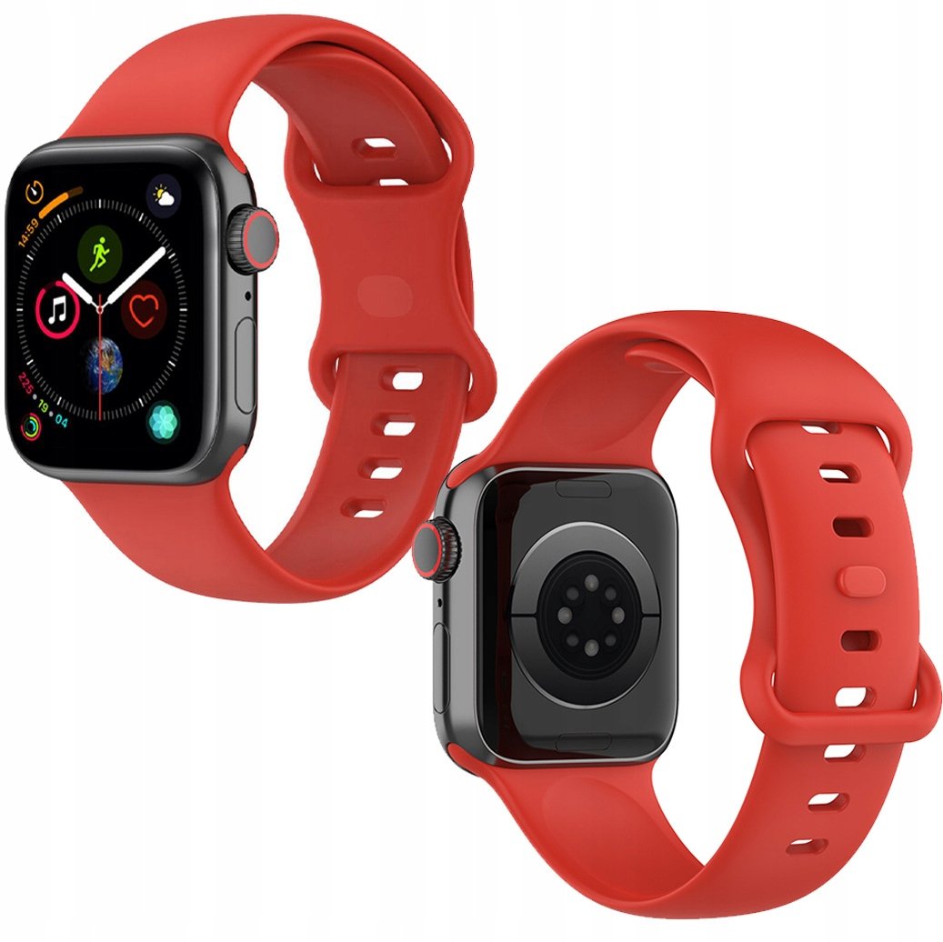 Pasek Bizon Strap Watch Silicone do Apple Watch 38/40/41 mm, czerwony