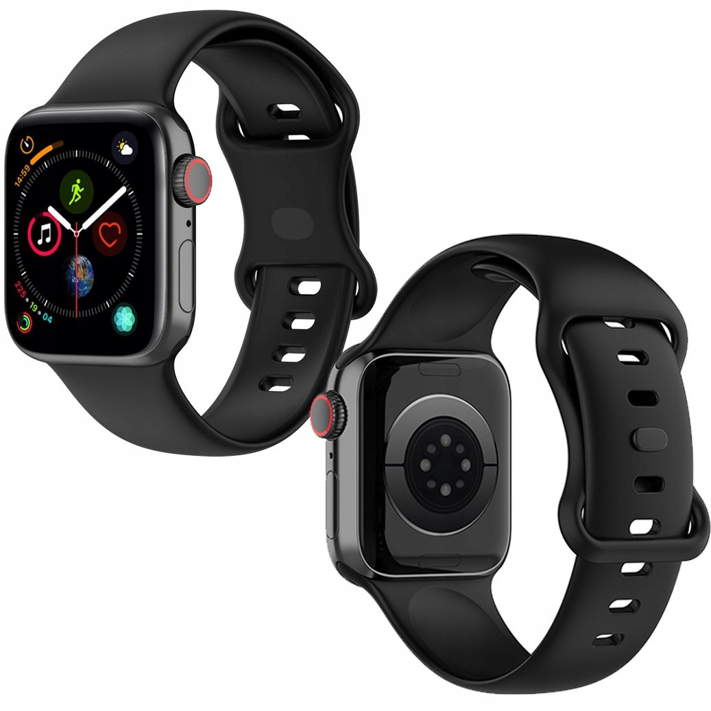 Pasek Bizon Strap Watch Silicone do Apple Watch 38/40/41 mm, czarny