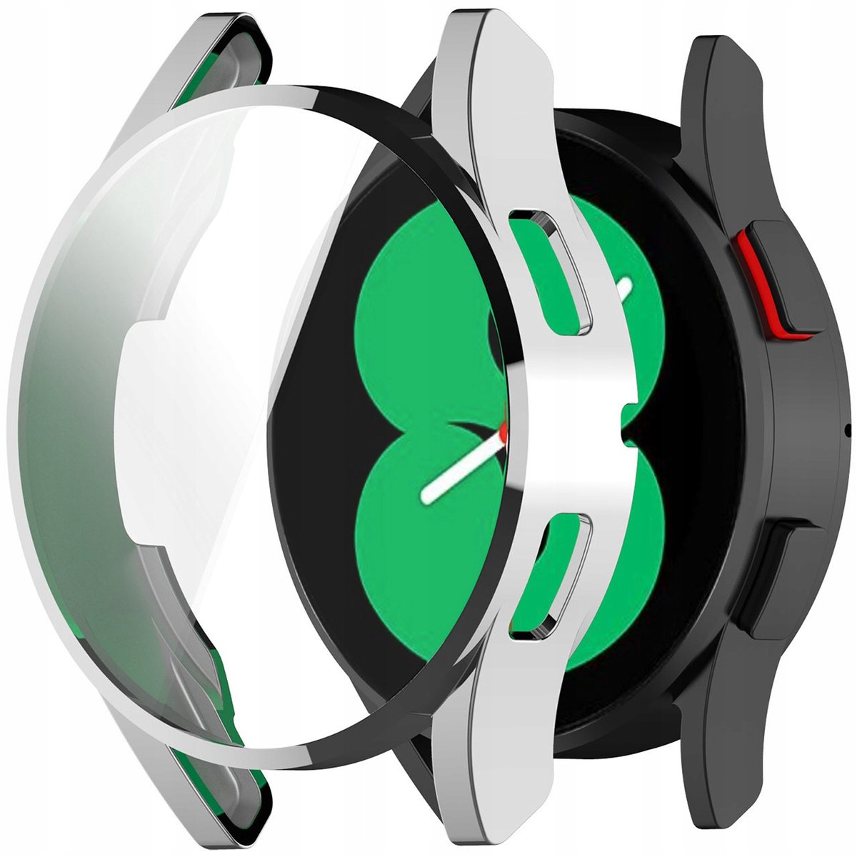 Etui Bizon Case Watch Felipe do Galaxy Watch FE / Watch 4 40 mm, srebrne