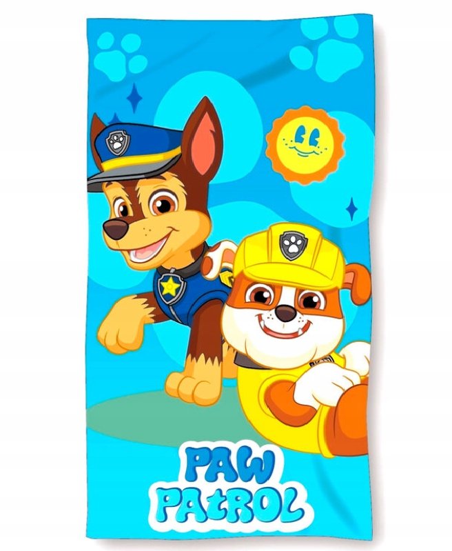 Ręcznik kąpielowy plażowy szybkoschnący PSI PATROL Chase Rubble 70x140