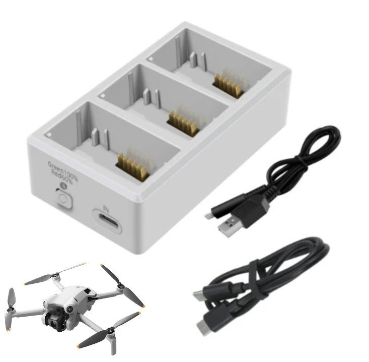 Ładowarka HUB dron DJI Mini 3 / Mini 3 Pro / Mini 4 Pro 3-aku YX storage