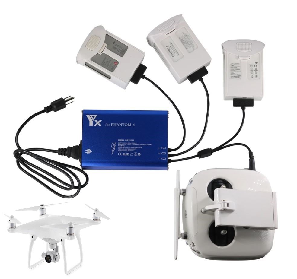 Ładowarka HUB dron DJI PHANTOM 4 jednoczesne ładowanie 3-aku 12A sieciowa