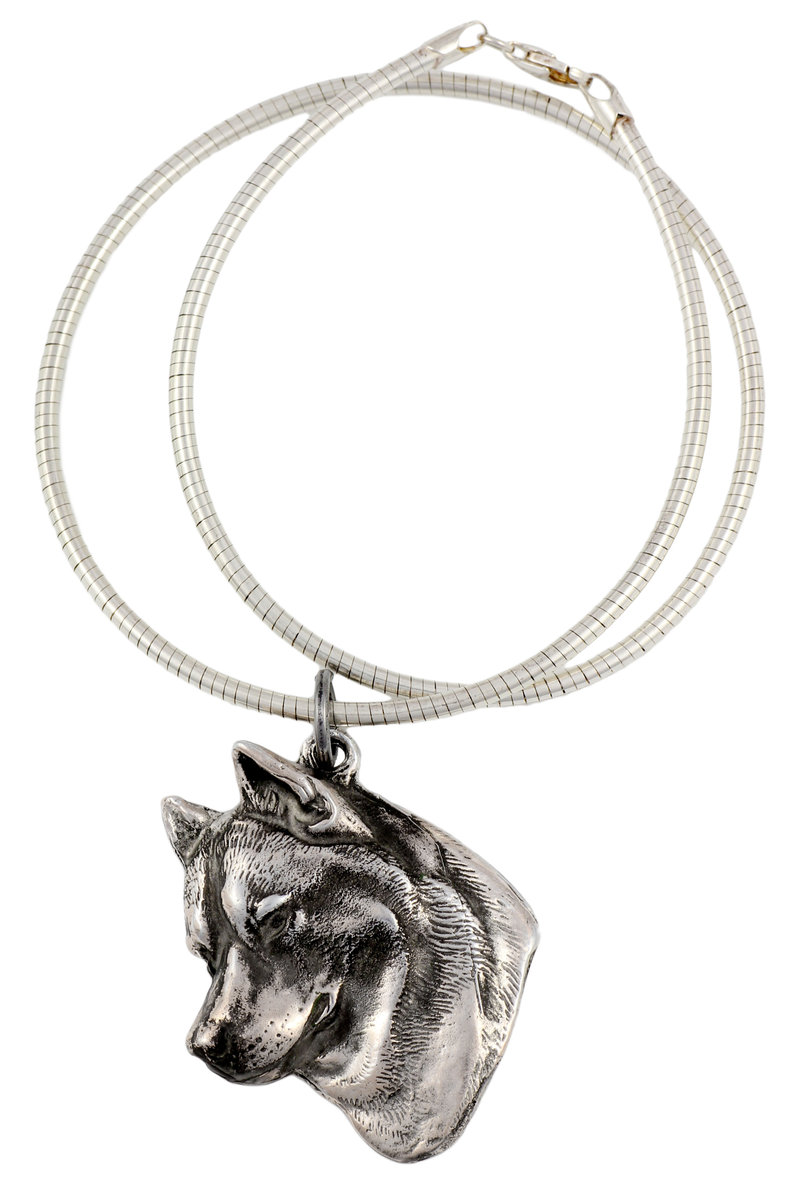 Husky syberyjski, Siberian Husky - naszyjnik z psem, wyjątkowa biżuteria dla fana psów, unikatowy wisiorek na żmijce marki Art-Dog