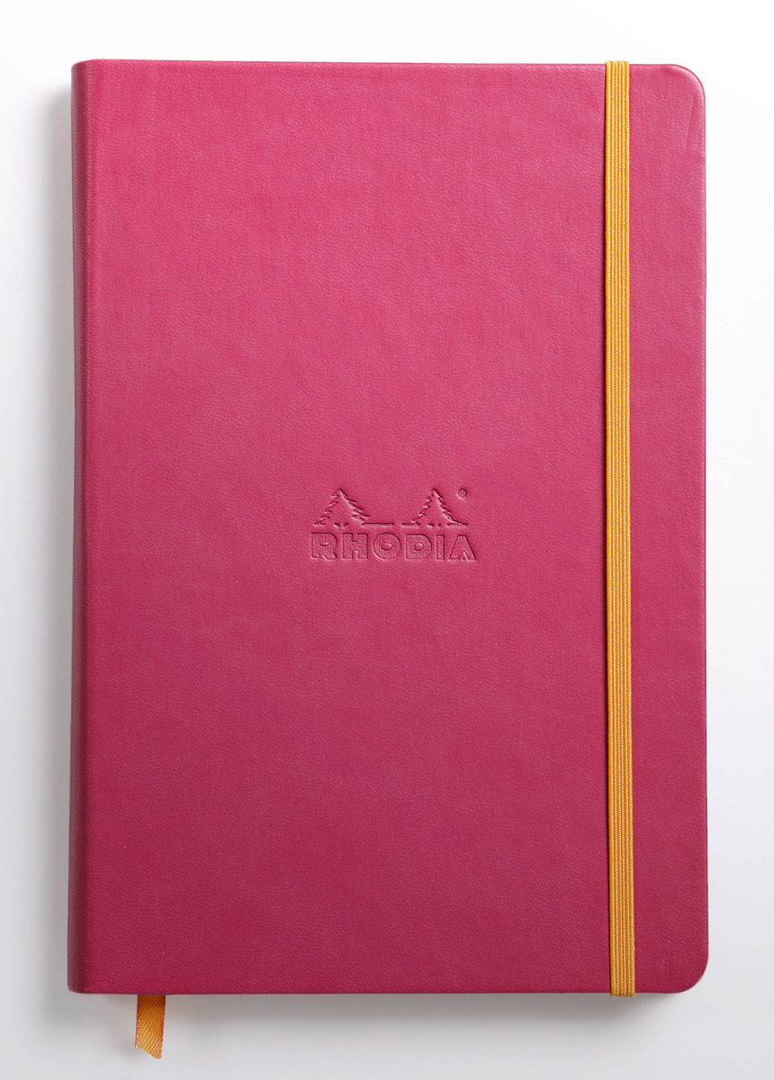 Notatnik Rhodia A5, Twarda Oprawa, Linie, Malinowy