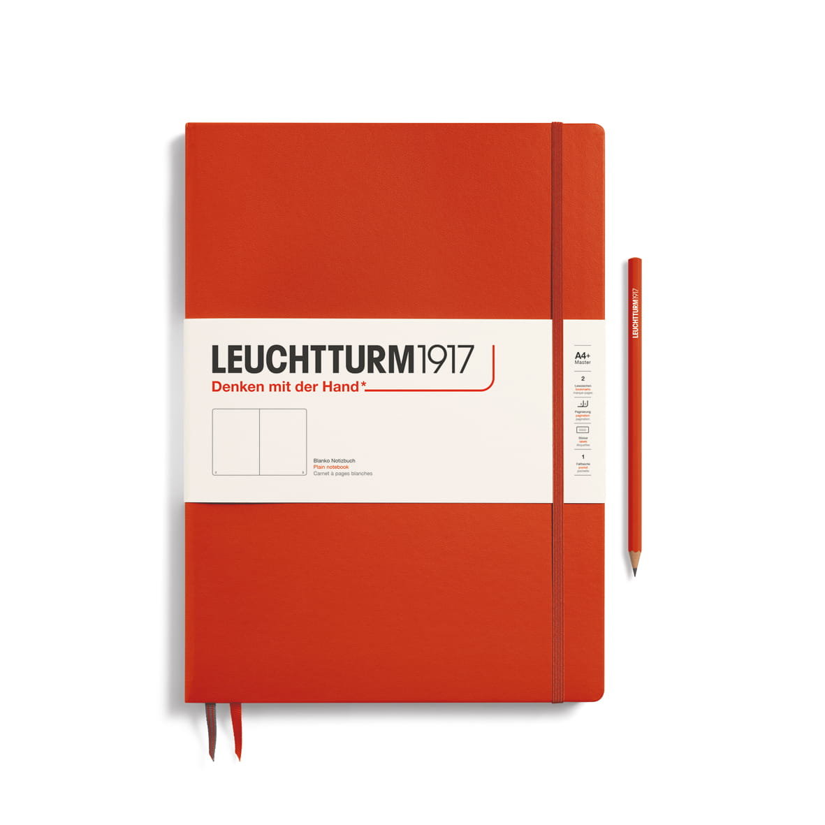 Notatnik Leuchtturm1917 Master Slim A4+, Gładki, Fox Red