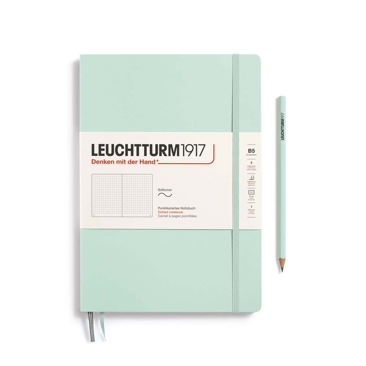 Notatnik Leuchtturm1917 Composition B5, Kropki, Mint Green