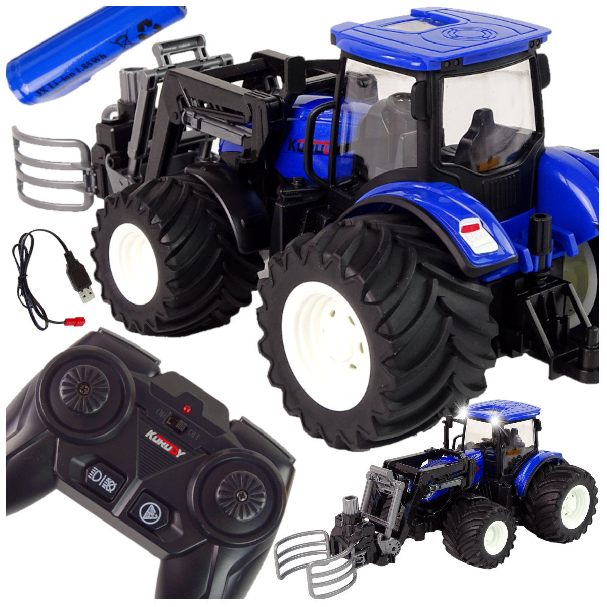 Zdalnie Sterowany Traktor RC z Chwytakiem do Słomy - Z1014