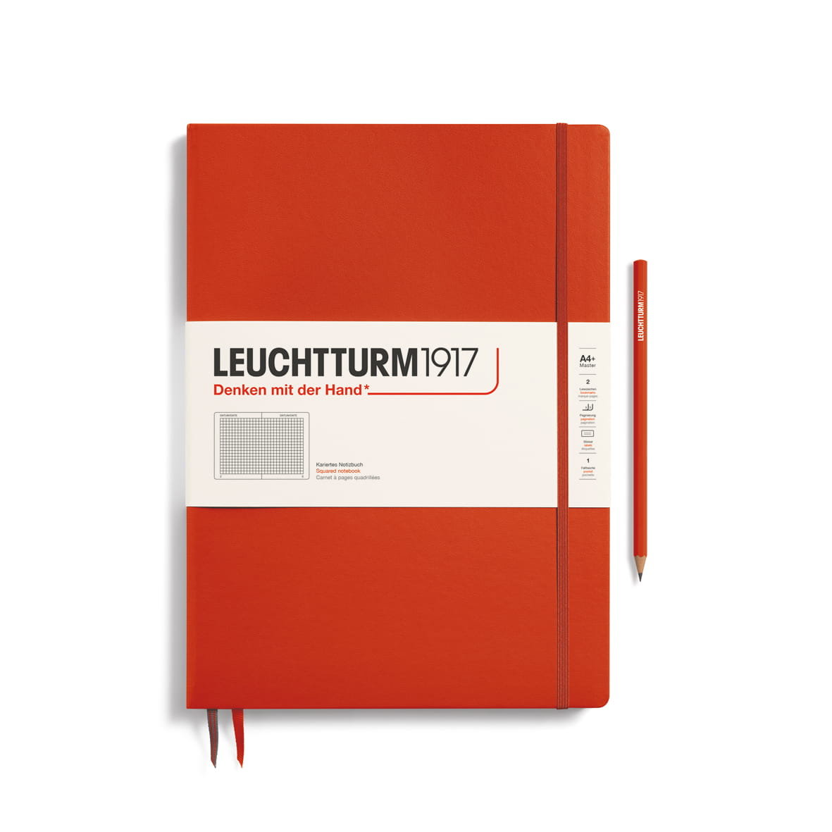 Notatnik Leuchtturm1917 Master Slim A4+, Kratka, Fox Red