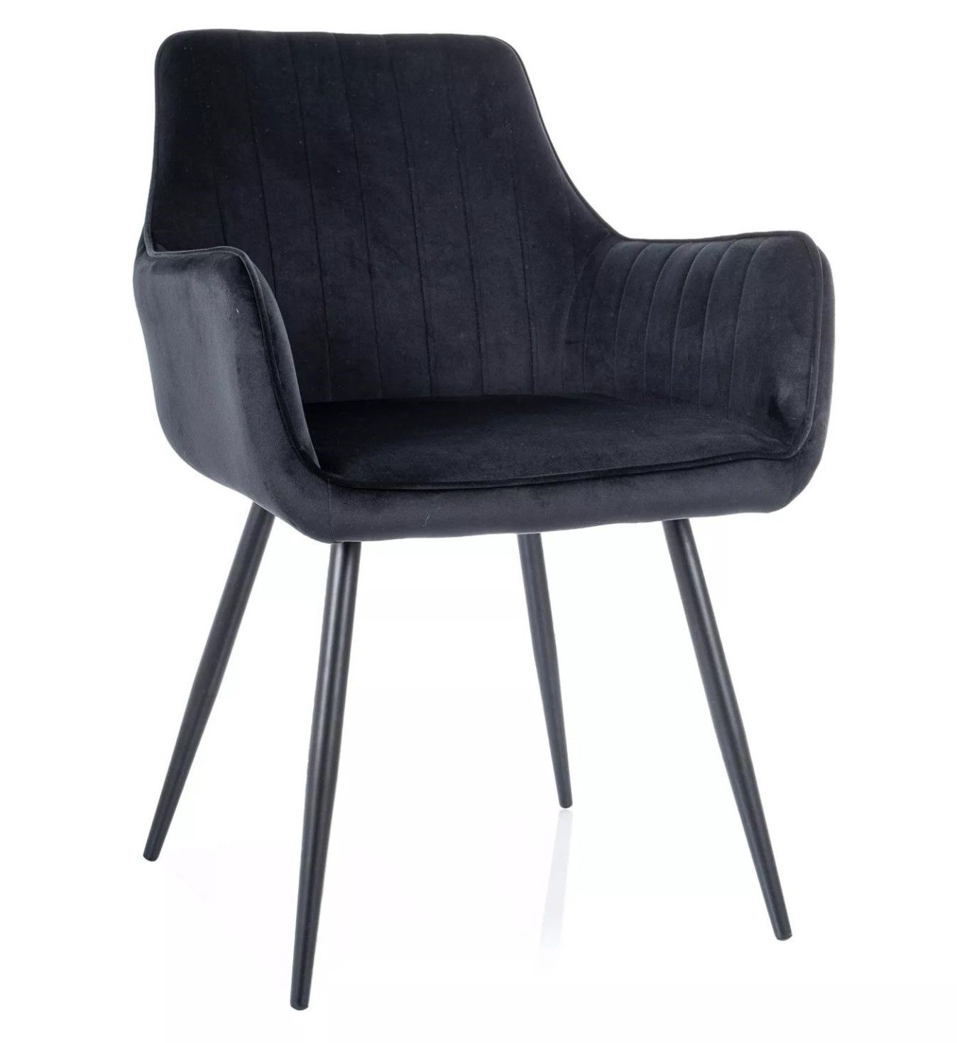 Krzesło Apple Velvet Czarny / Czarny Bluvel 19