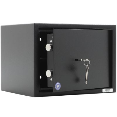 Antywłamaniowy sejf klasy S1 na klucz w kolorze czarnym RAL 9005 Arsenał 25 VALBERG