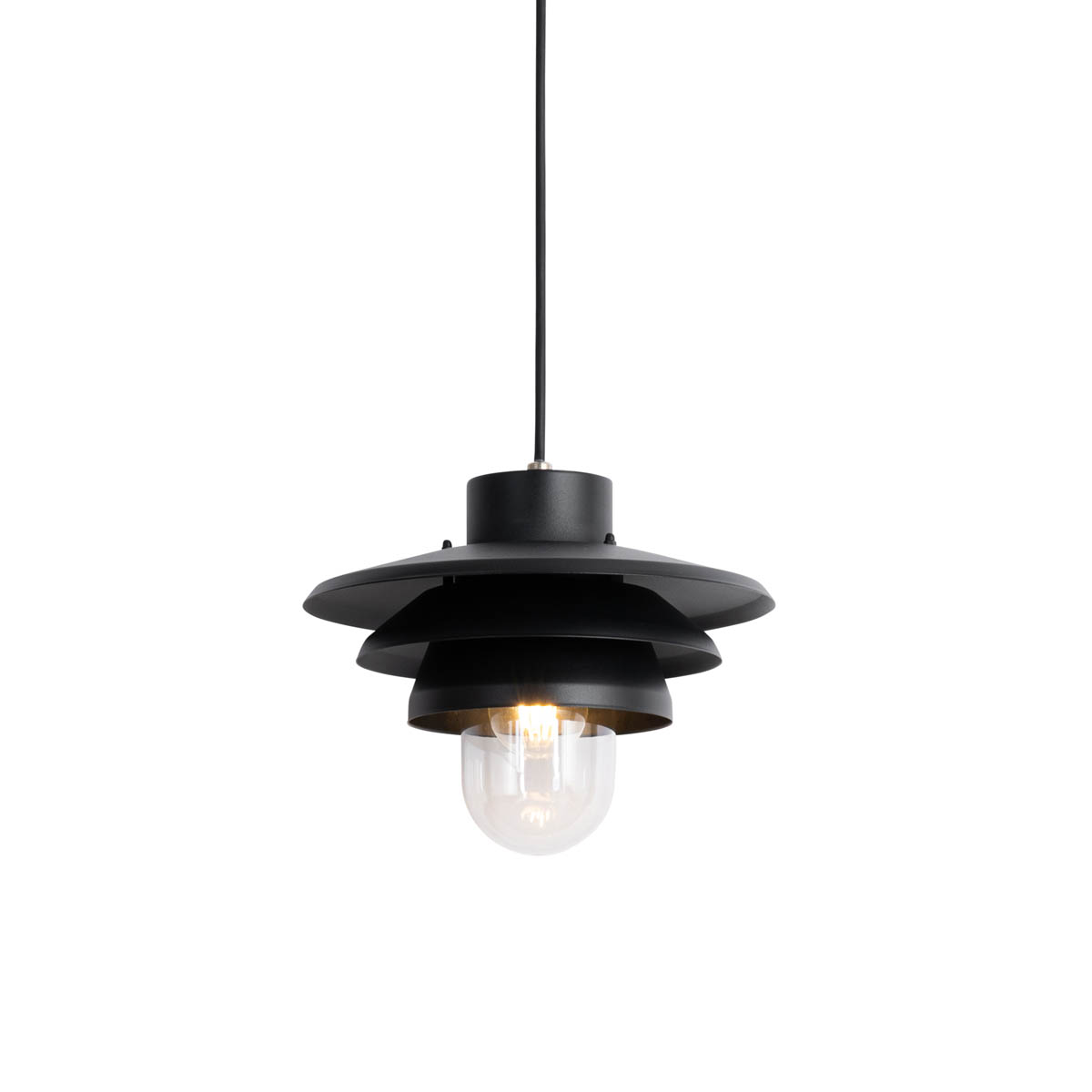 QAZQA Designerska wisząca lampa zewnętrzna czarna IP44 - Morty