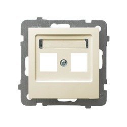 Obudowa gniazda podwójnego typu Keystone prosta As GPK-2G/p/27