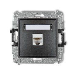 Mechanizm gniazda komputerowego pojedynczego 1xRJ45, kat. 5e, 8-stykowy grafitowy 11MGK-1 Karlik Mini