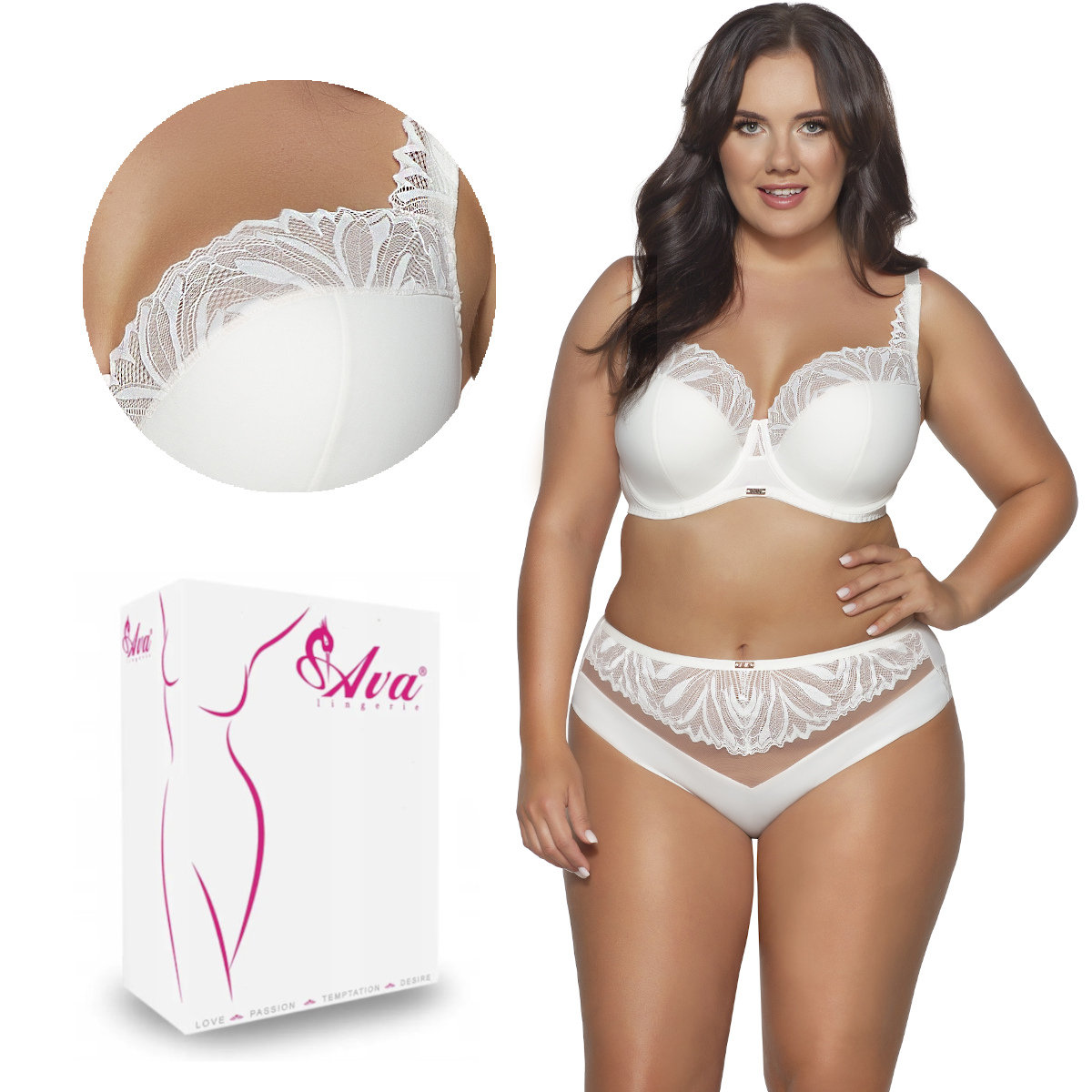 Biustonosz Semi Soft AV 2105 półusztywniany ecru  100B