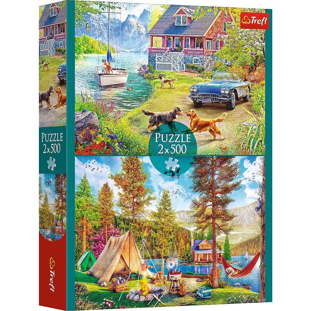 Trefl, puzzle, letni relaks, 2x500 elementów