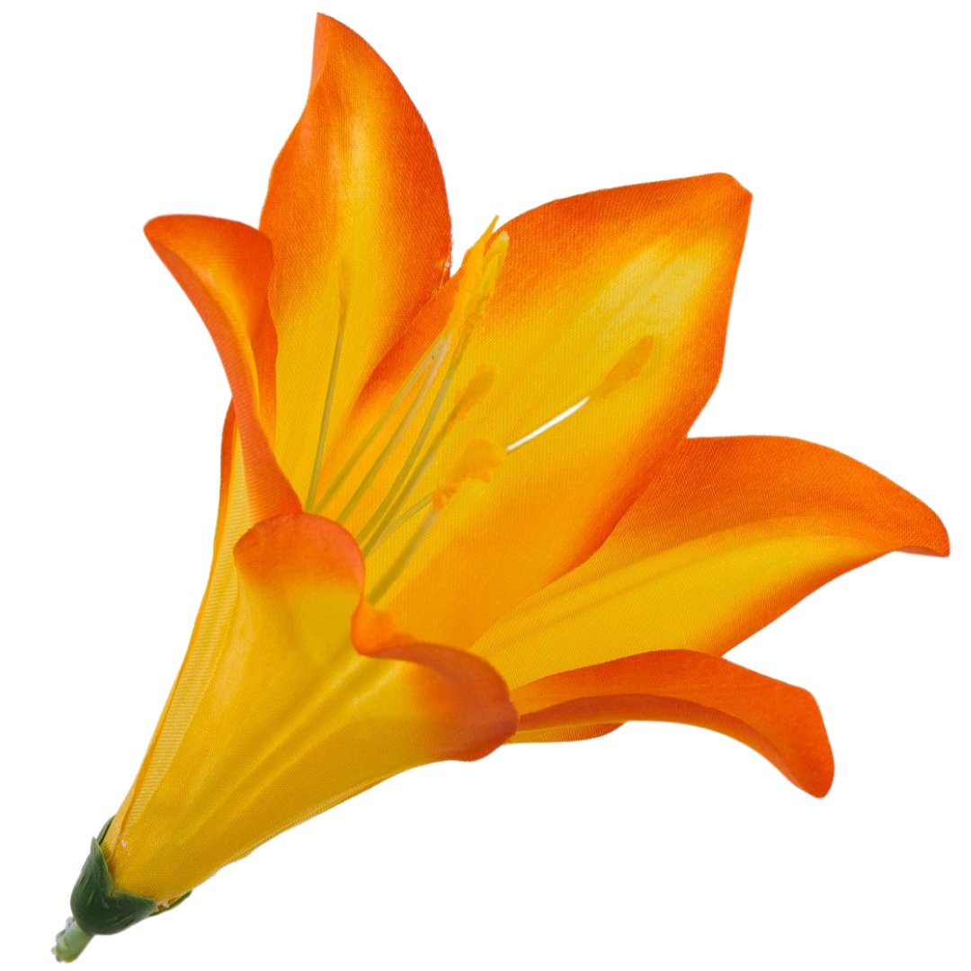 [w0494] Główka kwiatowa lilia 16cm pomarańczowa cieniowana