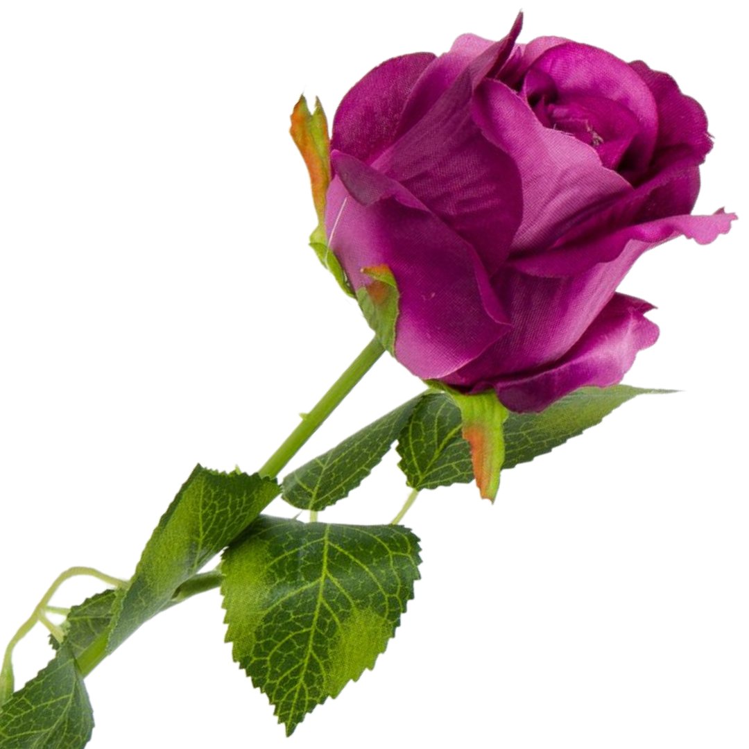 [w0529] Róża na gałązce 47cm fioletowa