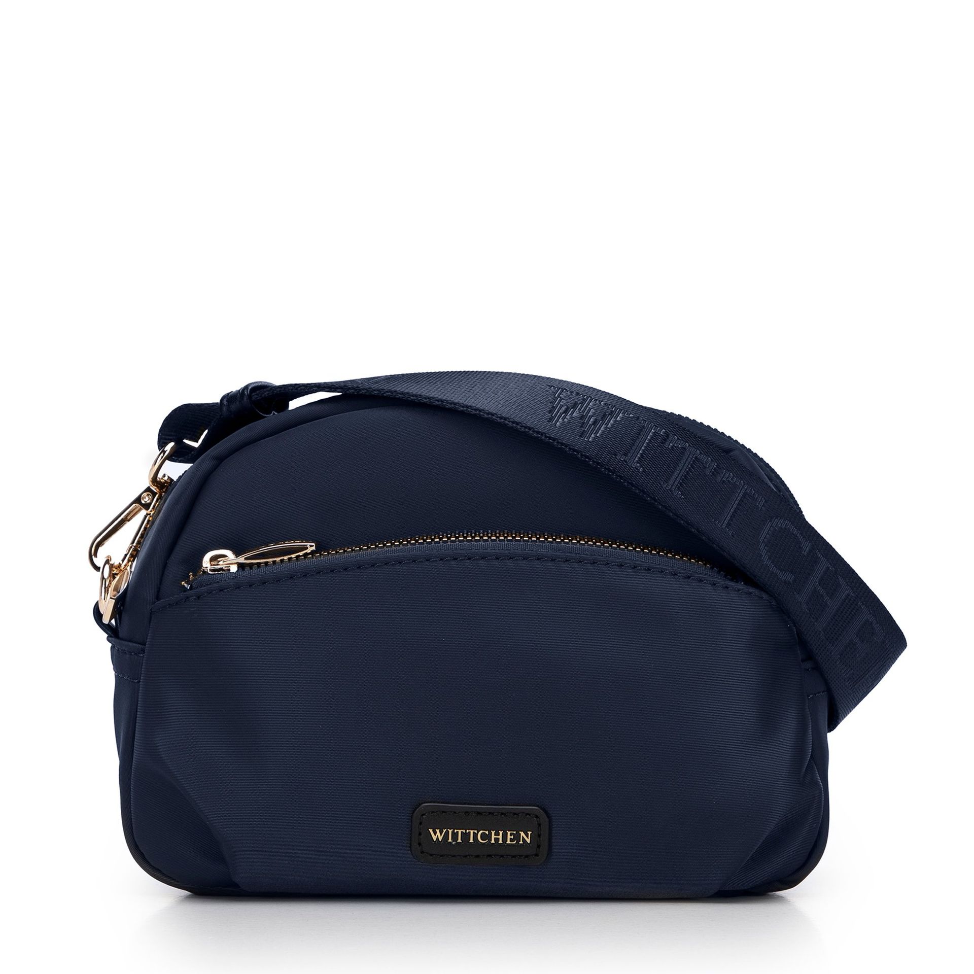 Damska torebka crossbody z nylonu granatowa