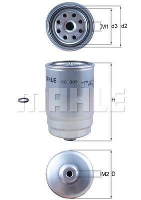 Filtr paliwa Mahle KC 605D
