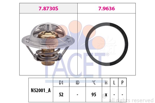 Termostat, płyn chłodzący Facet 7.8730