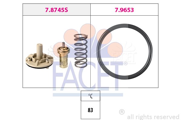 Termostat, płyn chłodzący Facet 7.8745