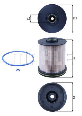 Filtr paliwa Mahle KX 491/1D