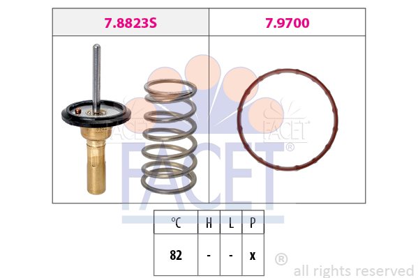 Termostat, płyn chłodzący Facet 7.8823