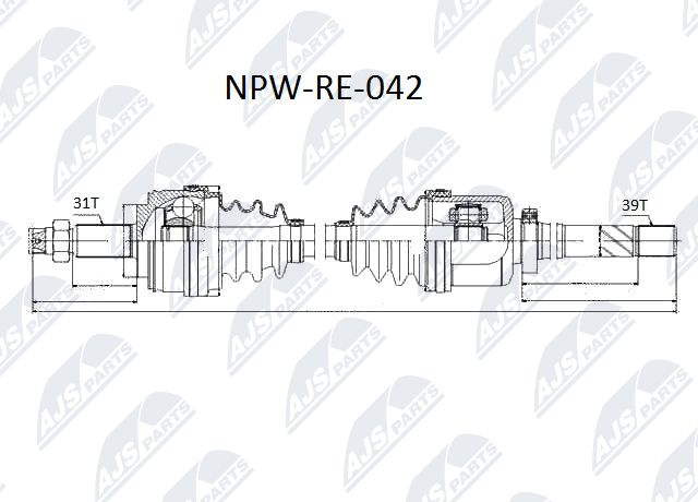 Wał napędowy NTY NPW-RE-042