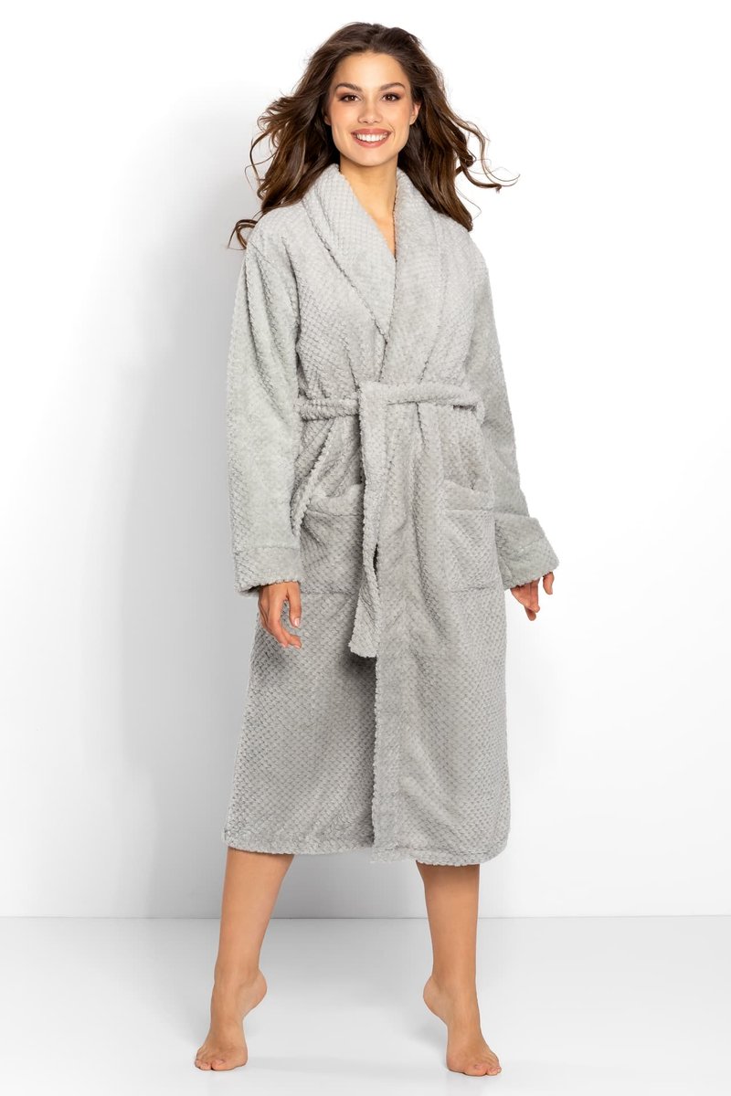 Szlafrok Lauren Long Grey (Rozmiar L)